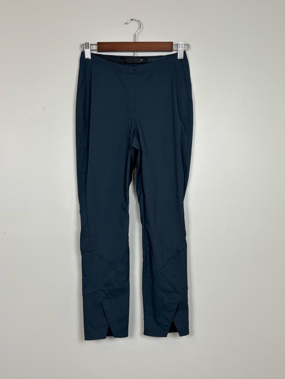 Porto San Francisco Pants Womens 0 Blue Slit Front Zipper Stretch Travel